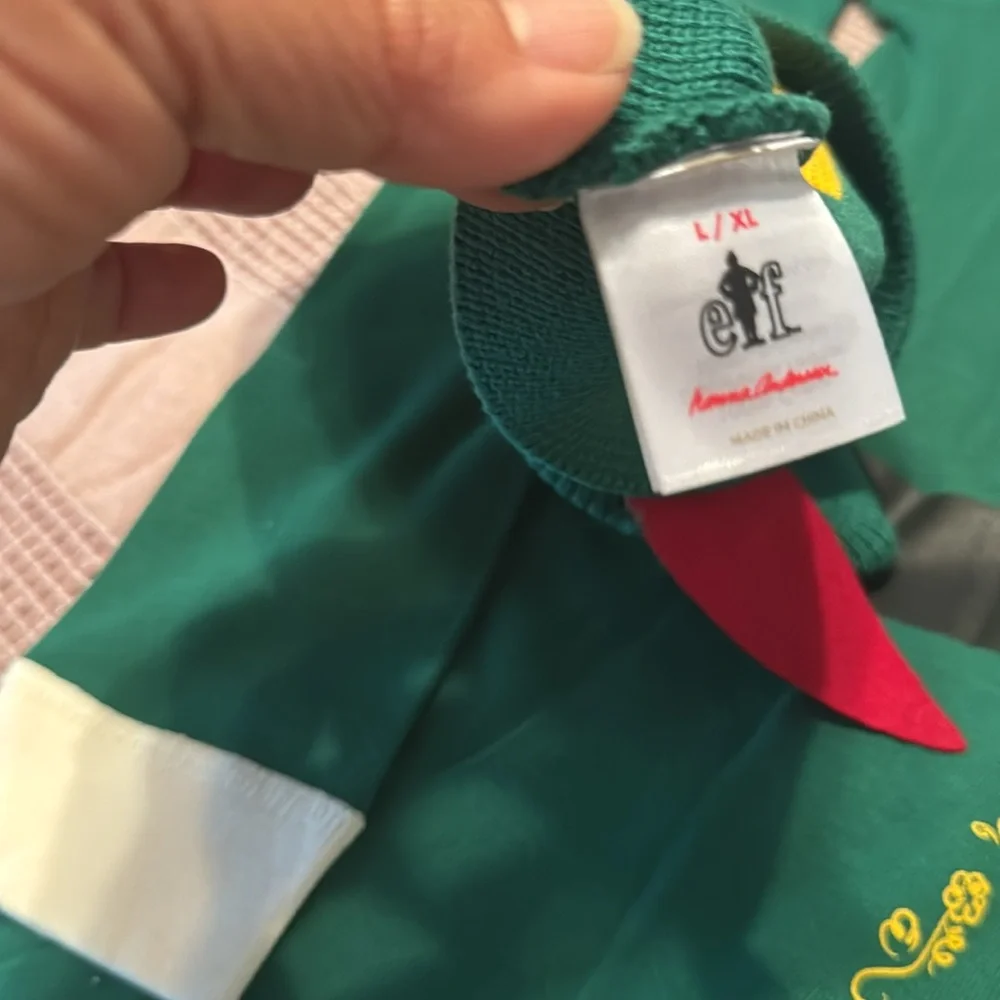 Kids Warner Bros™ Discovery Buddy the Elf Costume Long John Pajamas Set and hat - Picture 5 of 8